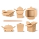 Brown Wok Box and Chopsticks