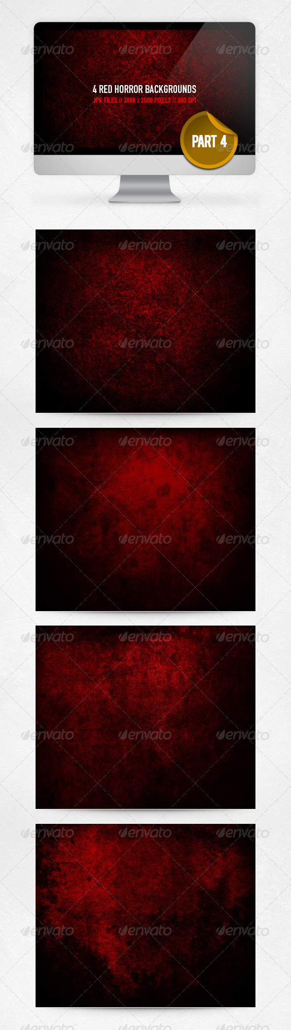 Red Horror Backgrounds - Part 4 - Backgrounds Graphics