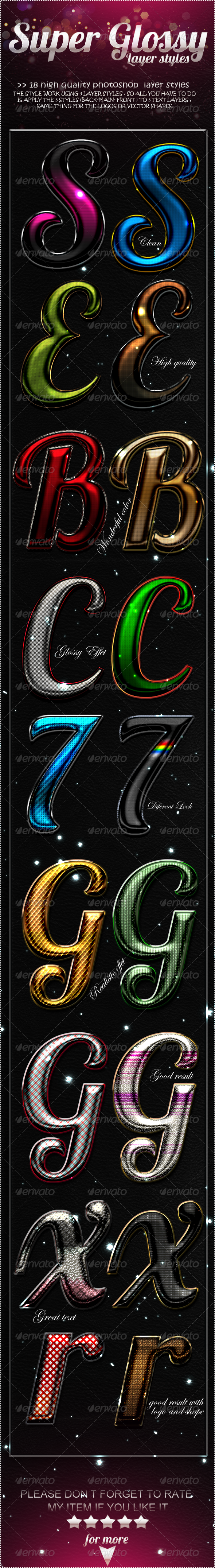 Super Glossy Layer Styles V1 - Add-ons