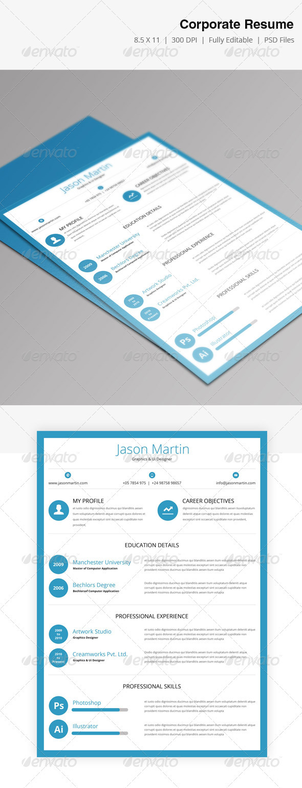 Corporate Resume - Resumes Stationery