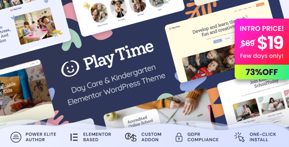 Play Time - Day Care & Kindergarten WordPress Theme