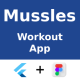 Workout Apps | UI Kit | Flutter | Figma FREE | Mussles