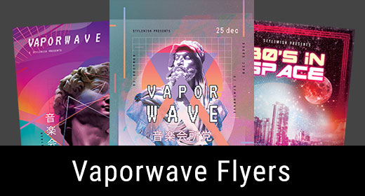 * Vaporwave Flyer Templates