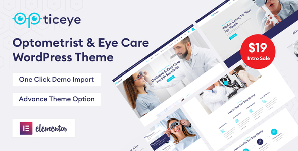 Opticeye - Optometrist & Eye Care WordPress Theme