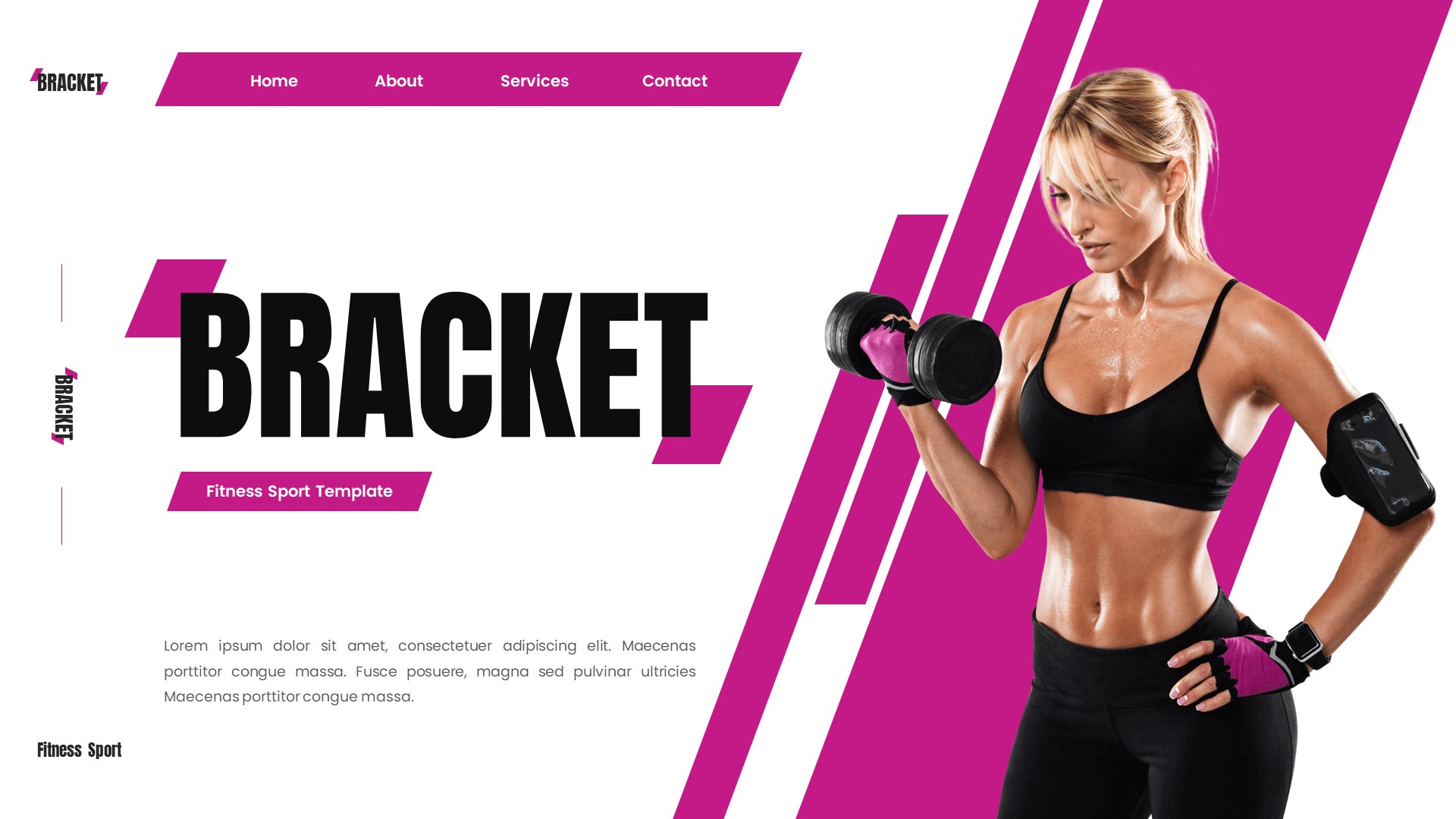 Bracket - Fitness Sport & Gym Google Slides Template, Presentation ...