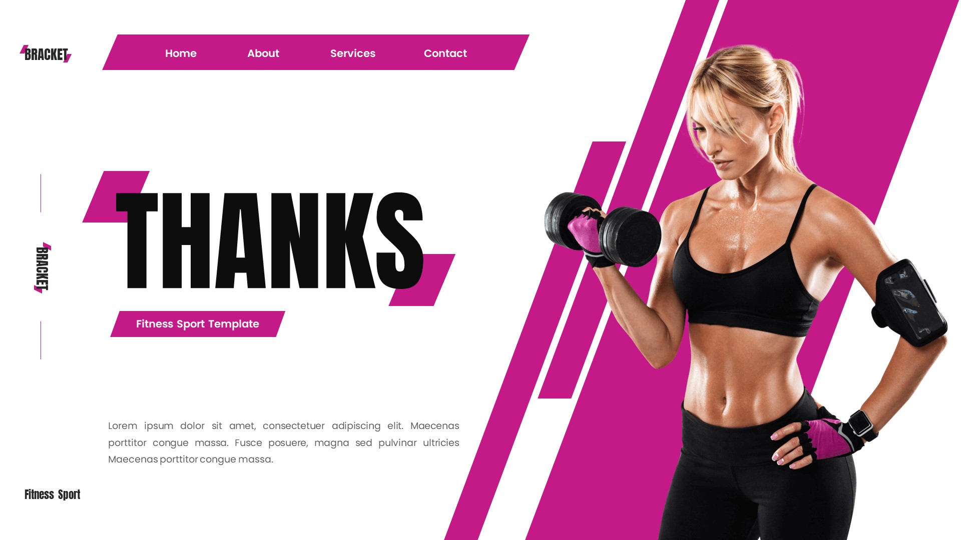 Bracket - Fitness Sport & Gym Google Slides Template, Presentation ...