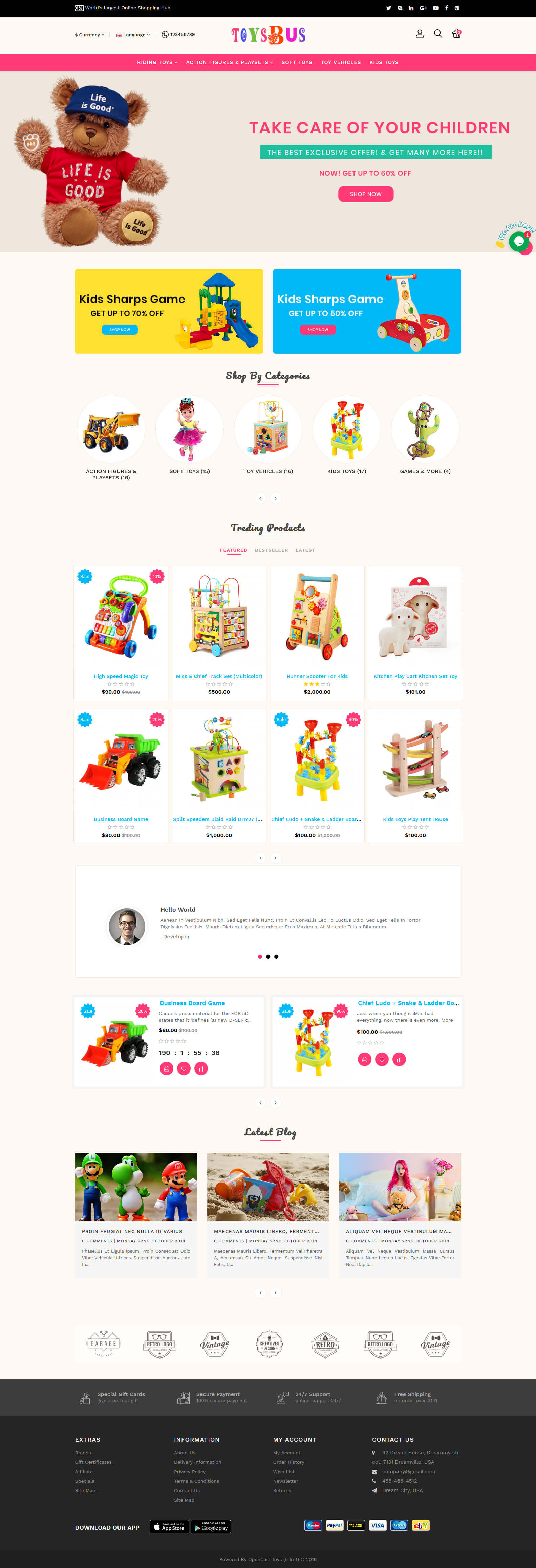 KidsToys OpenCart Multipurpose Theme by InspireTemplate