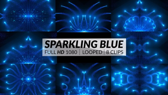 Sparkling Blue 8 Clips alt