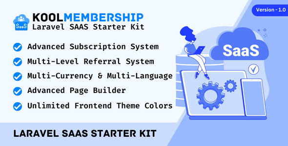 KoolMembership  Advanced Laravel SAAS Starter Kit with CRUD Generator