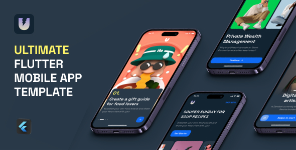 Utilmate – 100+ Screens Flutter Mobile App Template