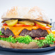 Homemade huge giant cheeseburger for burger party, horizontal - PhotoDune Item for Sale