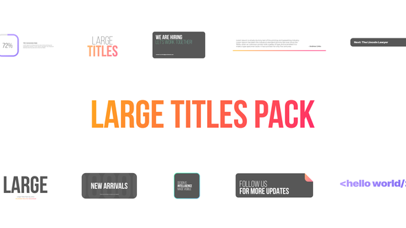 Large Titles Pack for Premiere