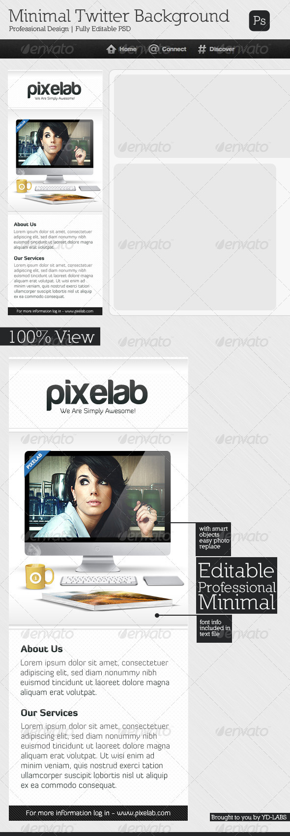 Minimal Twitter Background V5 - Twitter Social Media