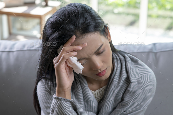 Sick woman - Stock Photo - Images