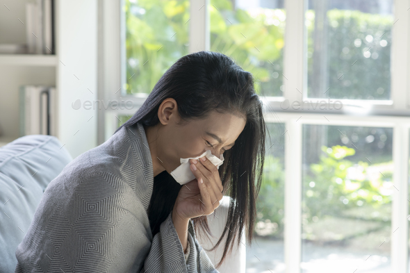 Sick woman - Stock Photo - Images
