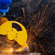 persom electrical spark wheel metal steel contruction welding workshop technology tool iron equipmen - PhotoDune Item for Sale