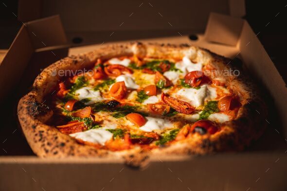 Open Pizza Box, 3D - Envato Elements