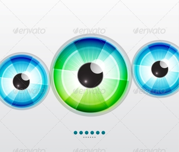 Abstract Techno Eye - Vector Illustration - Backgrounds Decorative