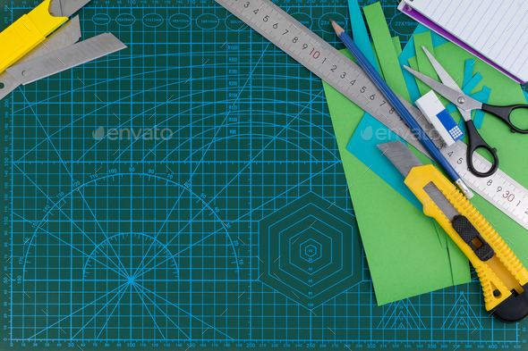  Paper Trimmer Ruler & Cutting Mat : Office Products