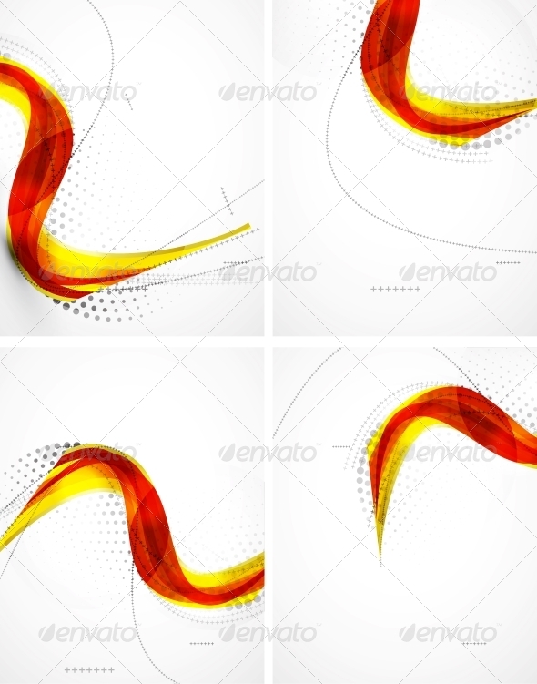 Wave Pattern Set - Backgrounds Decorative