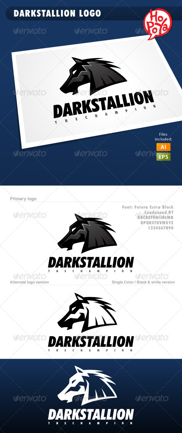Darkstallion Logo - Animals Logo Templates