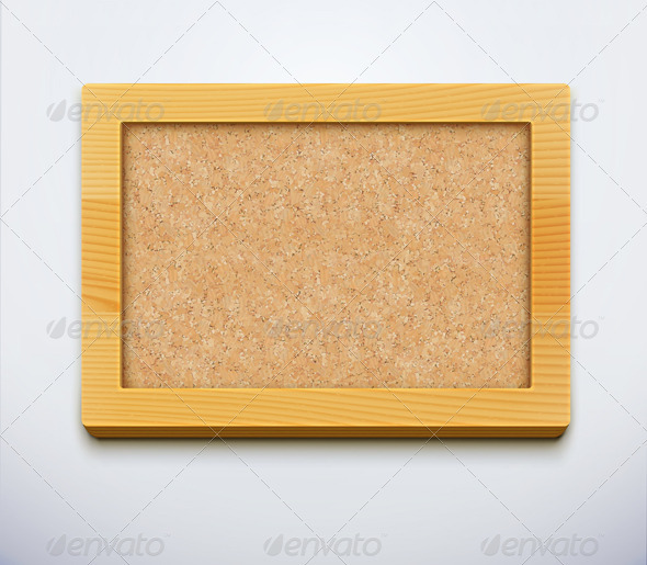 Blank Cork Bulletin Board - Man-made Objects Objects