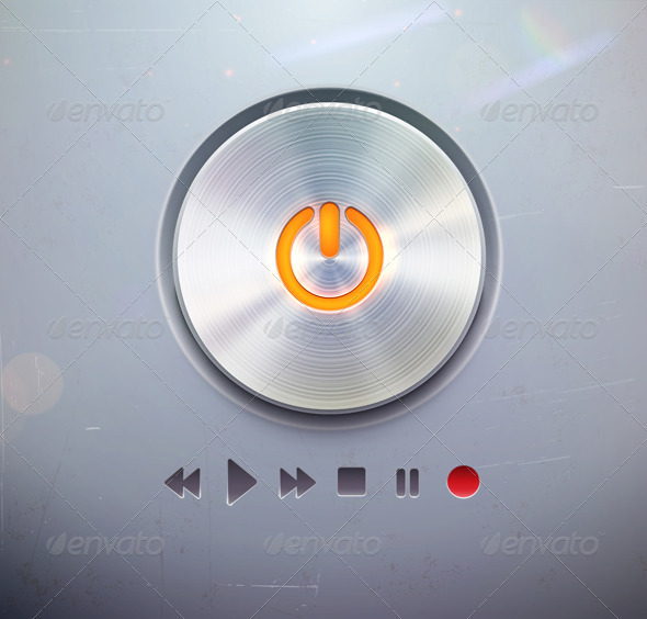 Round Power Button - Web Elements Vectors