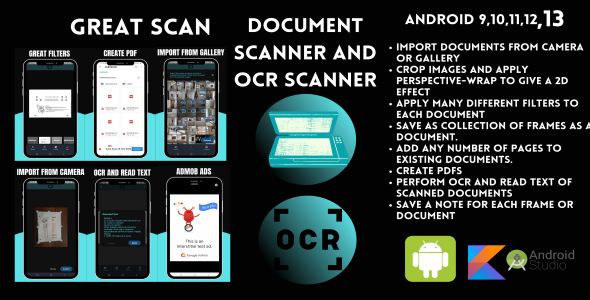Great Document and Ocr Scanner-Cam Scanner with Admob Ads