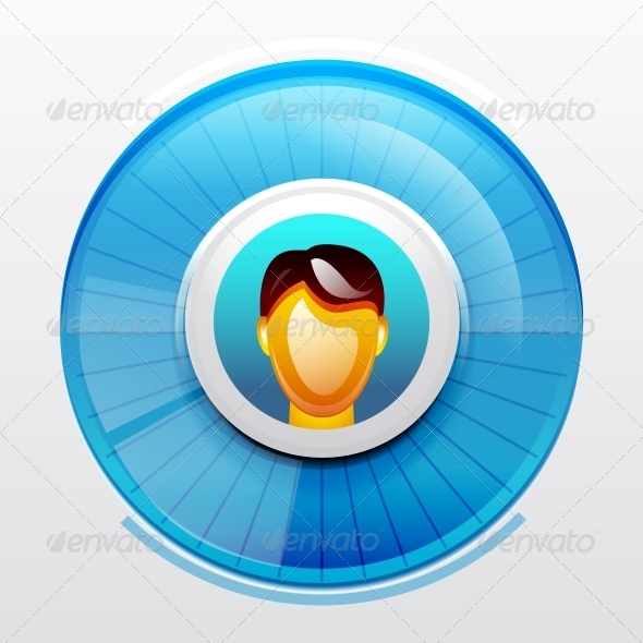 Blue User Pic Icon - Web Elements Vectors