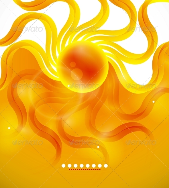 Orange Sunshine - Vector Background - Backgrounds Decorative