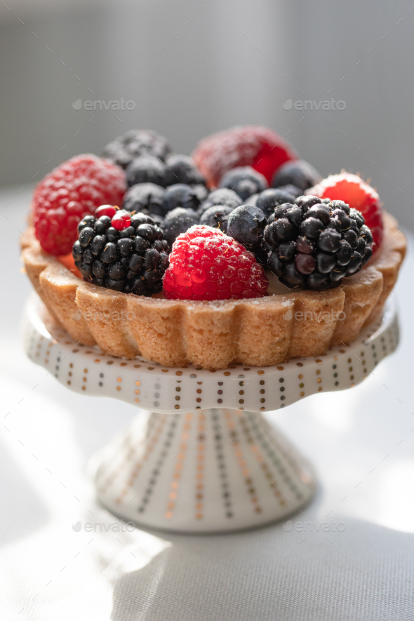 tart with berries - Stock Photo - Images