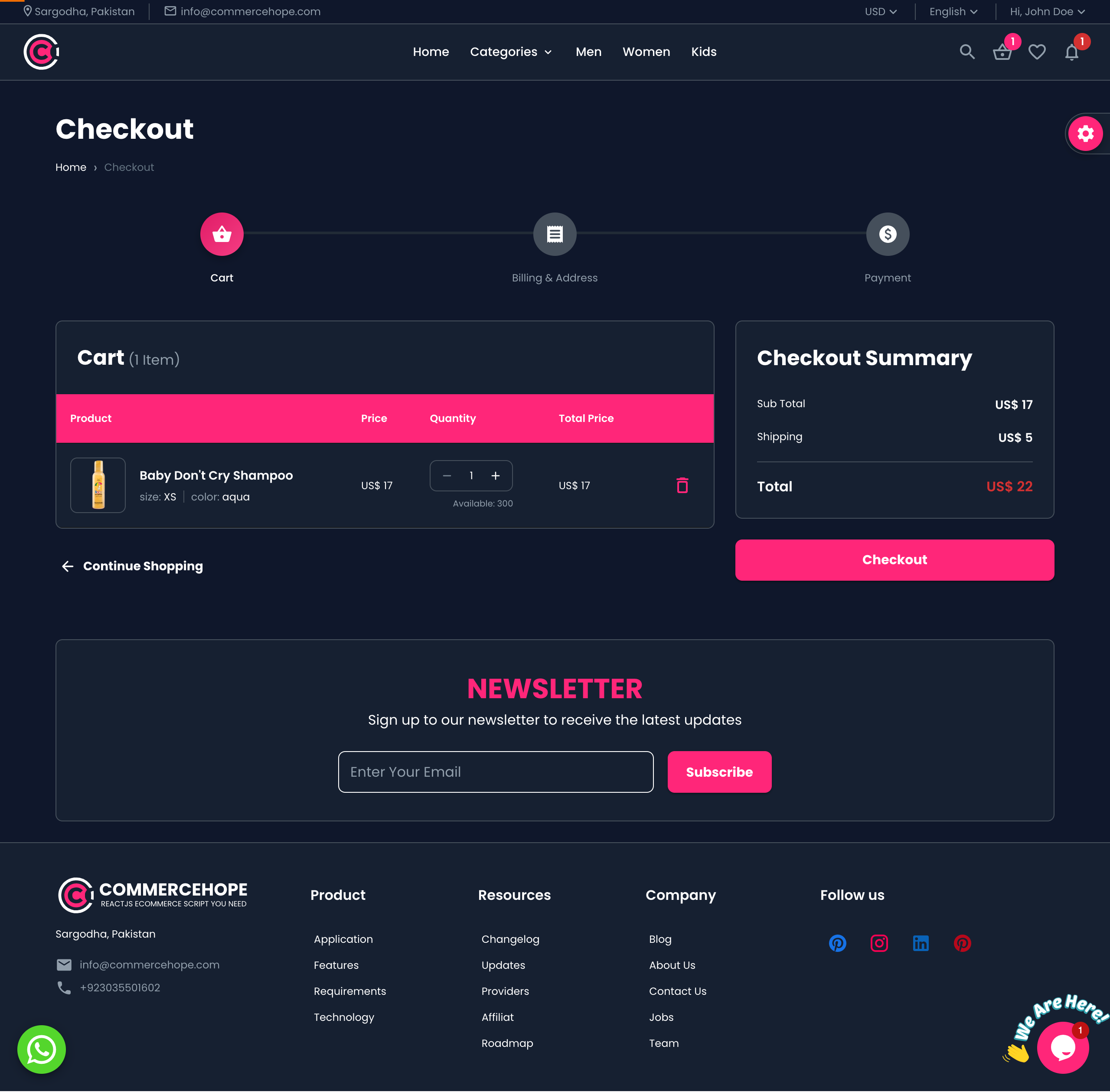 CommerceHope A HighPerformance Shopping Cart System in