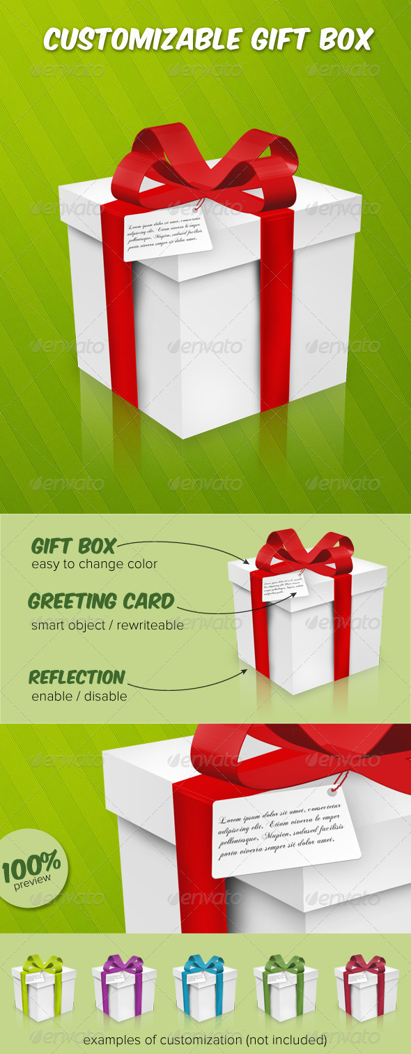 Customizable Gift Box - Objects Illustrations