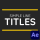 Simple Line Titles - VideoHive Item for Sale