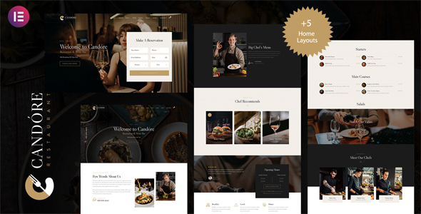 Candore – Elementor Restaurant & Wine Bar WordPress Theme