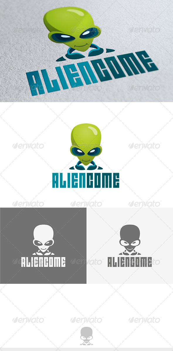 Alien Come Logo - Vector Abstract