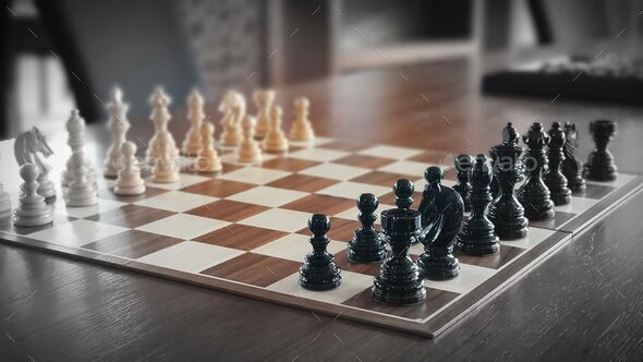 The Chess Pieces Arranged on a Chessboard Stock Photo - Image of fight,  difficulty: 260303242