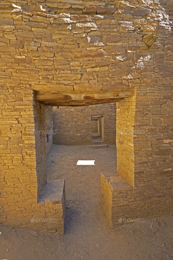 A passageway in the Pueblo Bonito complex in Chaco Canyon