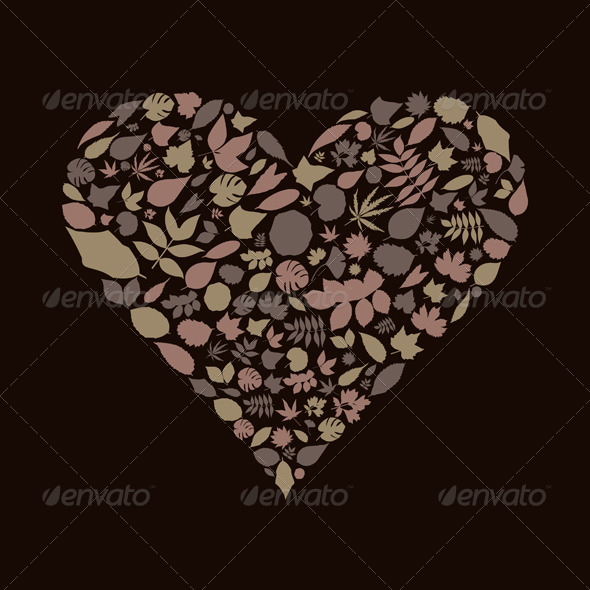 Leaf Heart - Valentines Seasons/Holidays