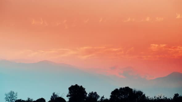 Sunset over Mount Olympus Greece alt