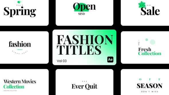 Fashion Titles 03 for After Effects Titles template preview