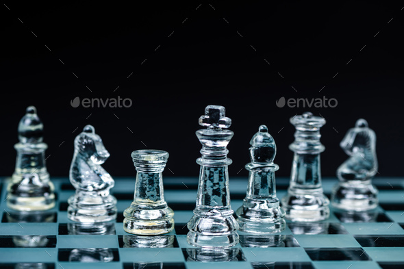 Chess, chessboard, clear, game, glass, king, reflection, transparent, HD  wallpaper