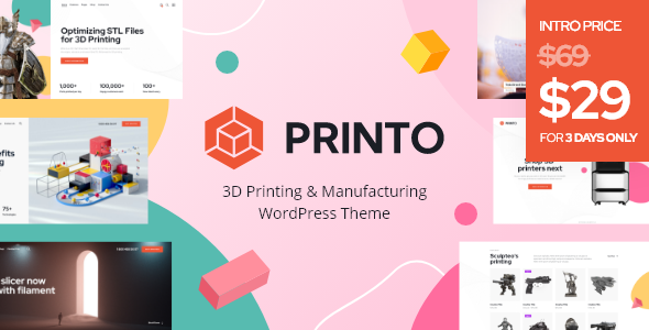 Printo  – 3D Printing & Manufacturing WordPress Theme