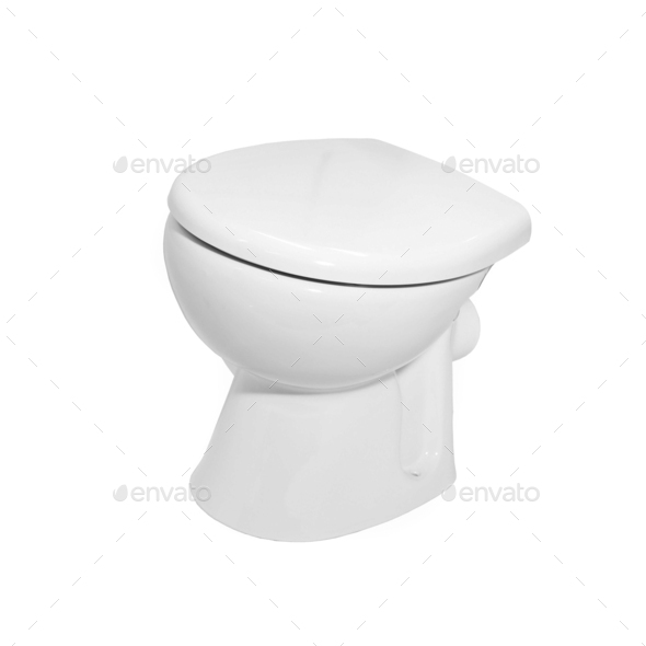 White toilet bowl Stock Photo by ozaiachin PhotoDune