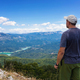 Mountain explorer observes the landscape on the horizon - PhotoDune Item for Sale