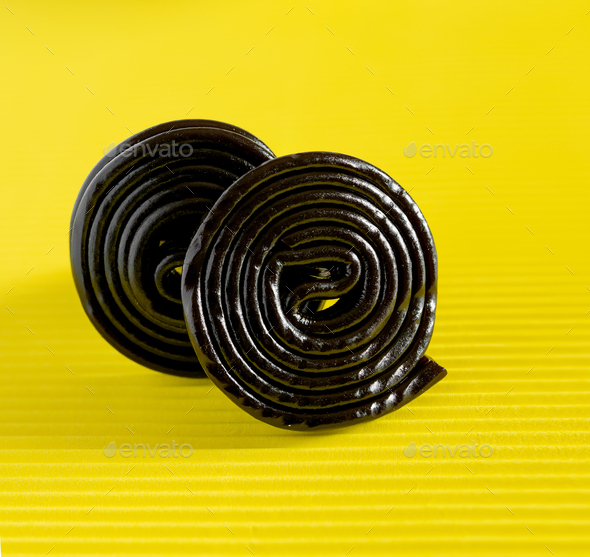 gummy licorice wheel - Stock Photo - Images