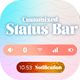 Material Customized Status Bar - Super Status Bar - Notification Bar - Customization Color Bar