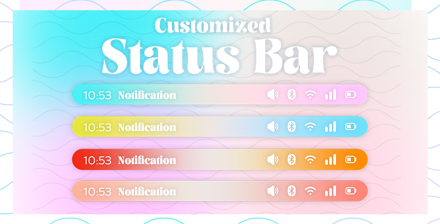 Material Customized Status Bar - Super Status Bar - Notification Bar ...