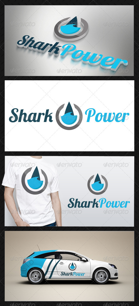Shark Power Logo Template - Animals Logo Templates