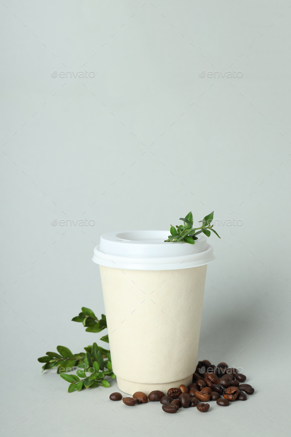 Blank paper cup, composition for delivery and take away concept Stock ...